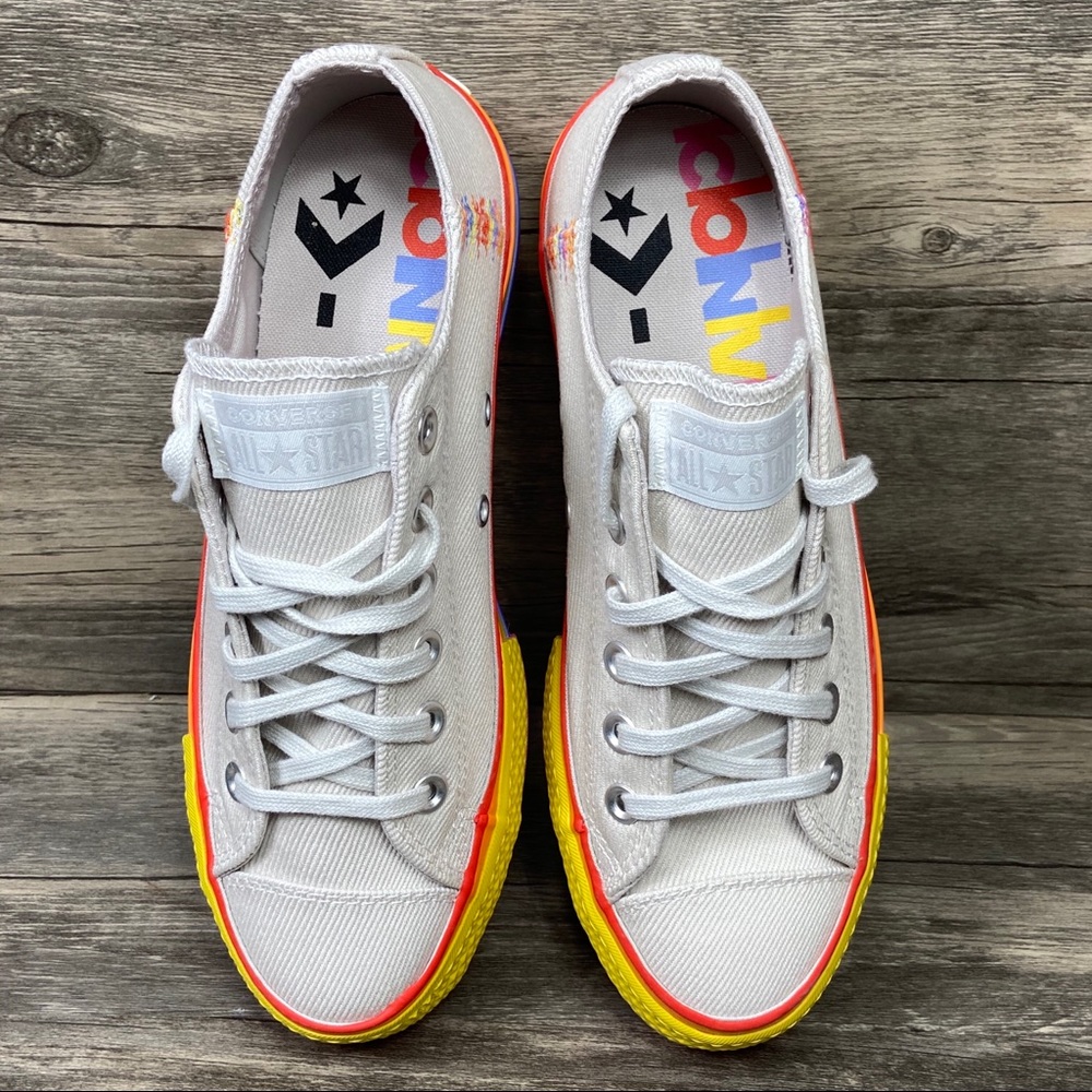Converse CTAS Lift Low ‘Rainbow Vintage White' - Picture 5 of 10